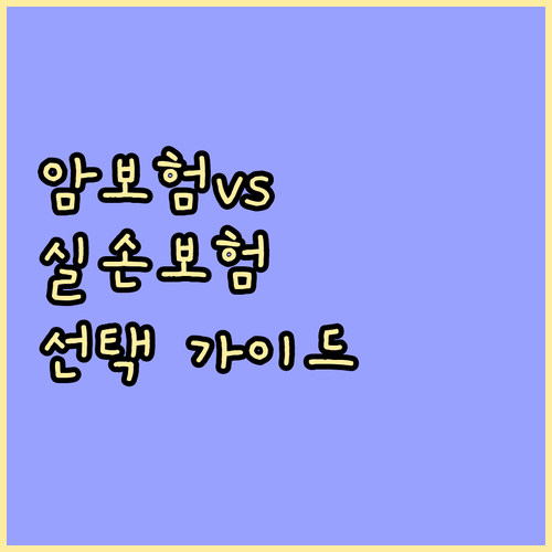 암보험 실손보험: 나에게 맞는 보험 ..