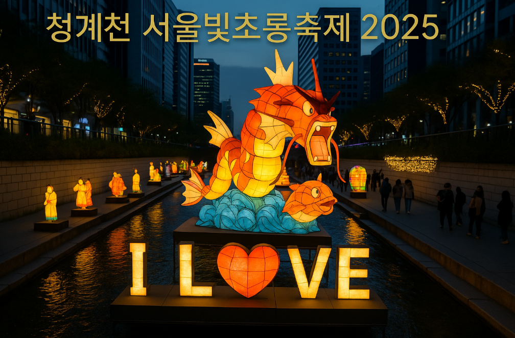청계천 서울빛초롱축제 2025 잉어킹 전시 3분 완벽 정리
