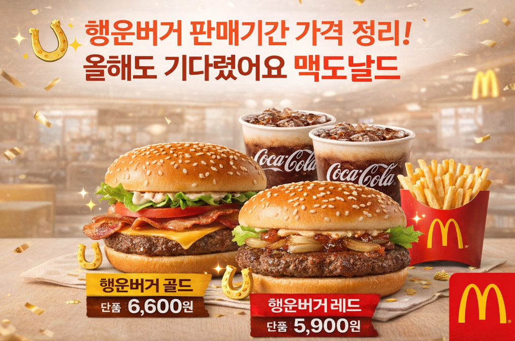 행운버거 2026 판매기간 총정리! 놓치면 후회하는 완벽 가이드