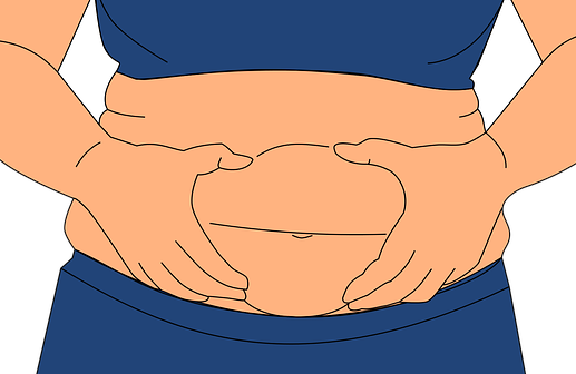 두-손으로-뱃살-움켜준-모습