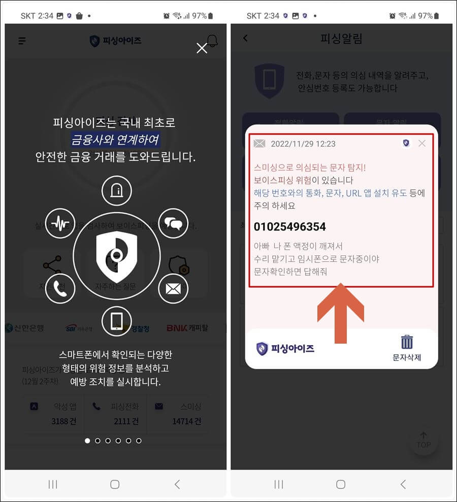 피싱아이즈 설치후 초기화면