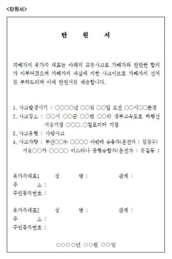 가족 지인 선처 탄원서 쓰는법과 양식 예문 모음_15