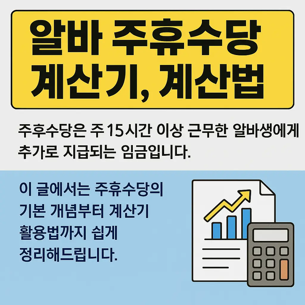 알바 주휴수당 계산기, 계산법