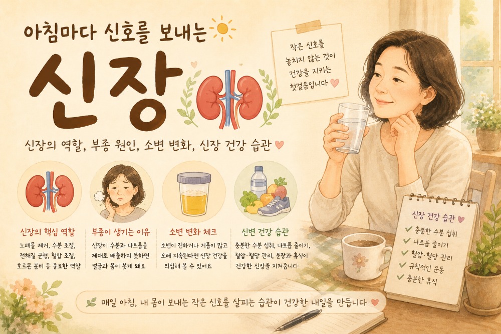 신장 건강 습관을 지키는 아침
