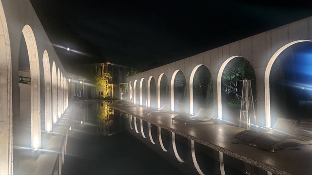 야간 인피니티풀 모습