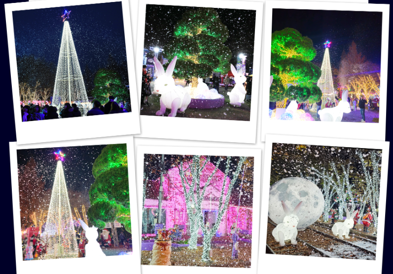 청도 프로방스 빛축제 산타마을: 인공 눈, 겨울 감성