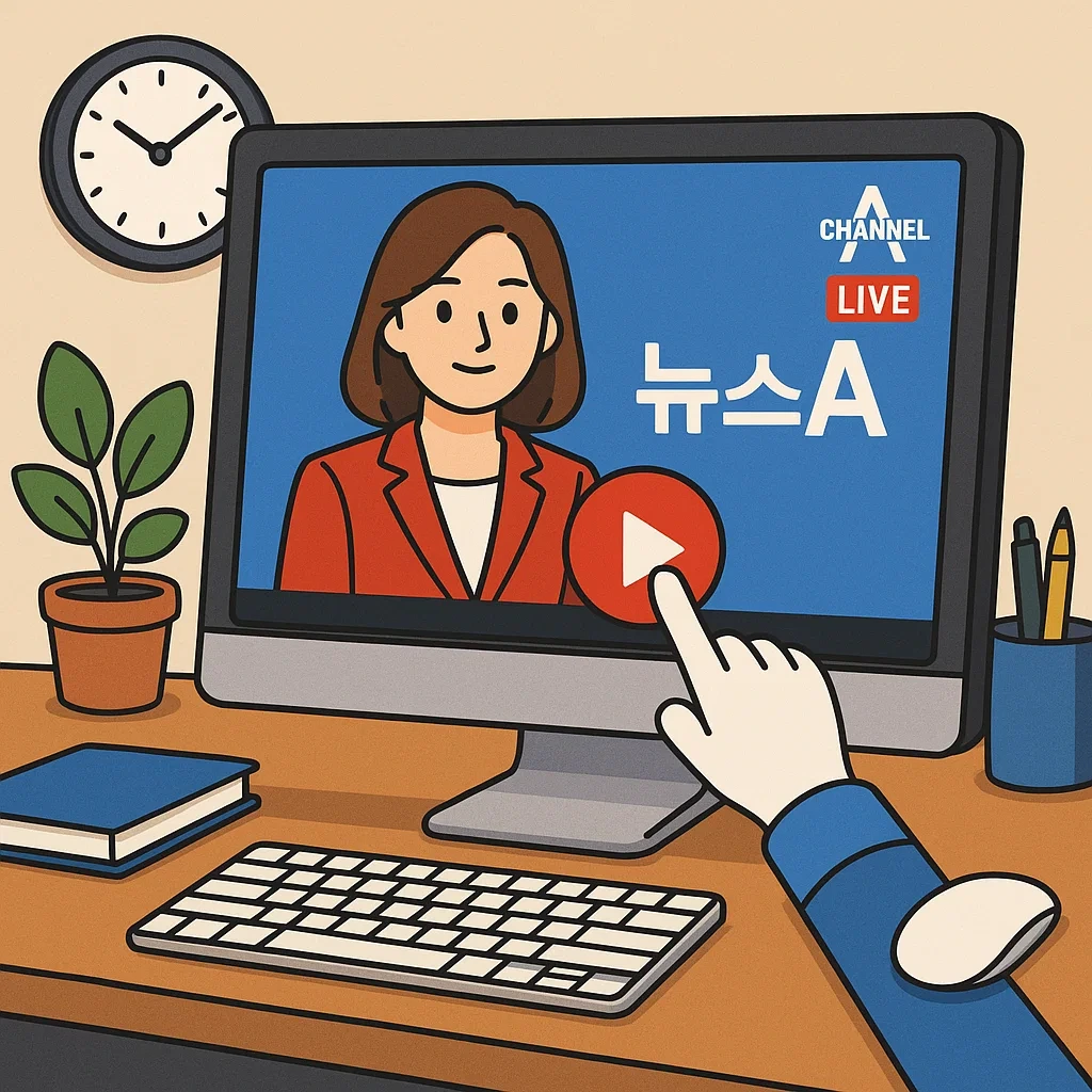 PC에서 채널A 온에어 시청하는 법