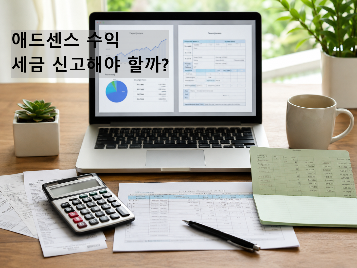애드센스 수익 세금 신고와 종합소득세를 설명하는 이미지