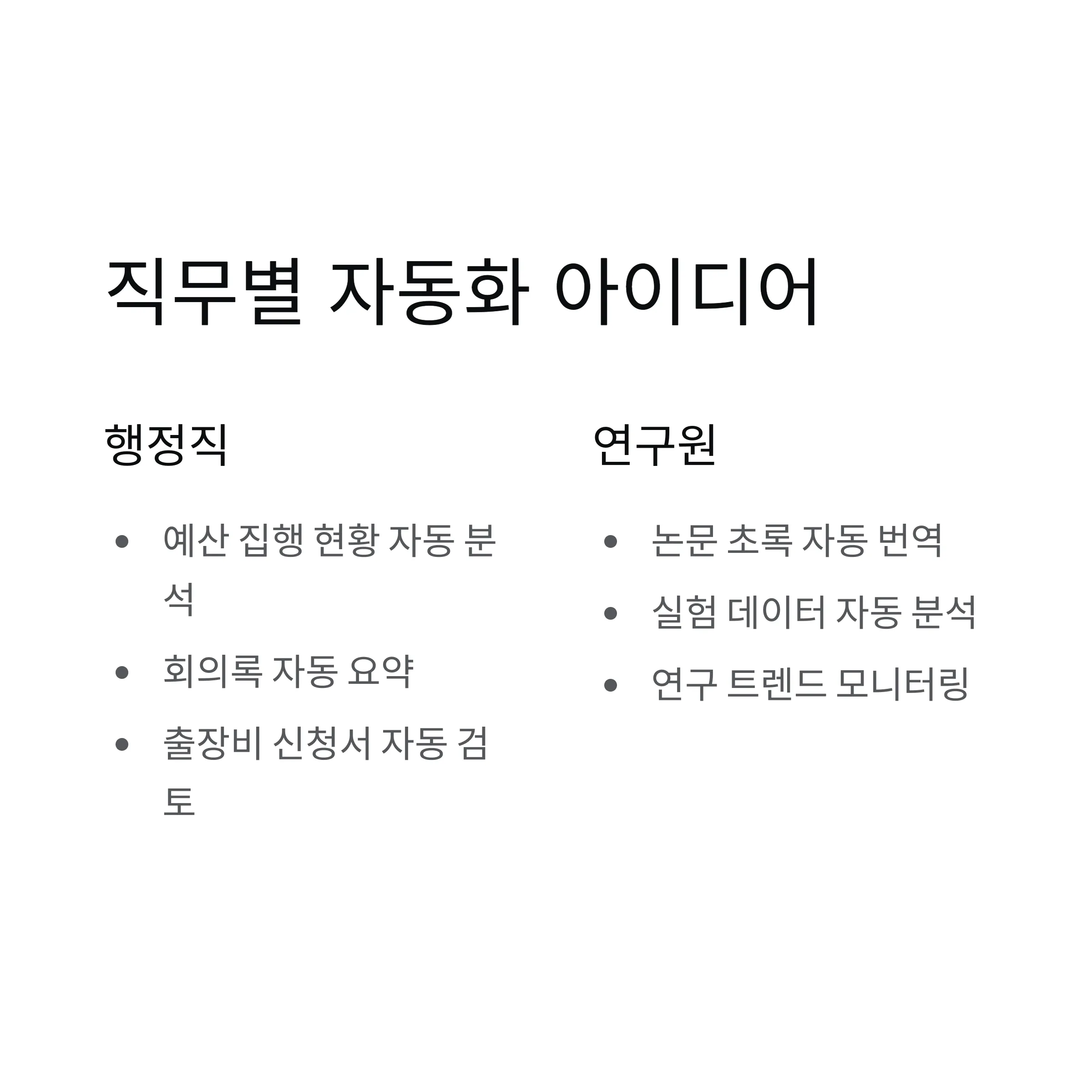 행정직과 연구원을 위한 AI 리터러시