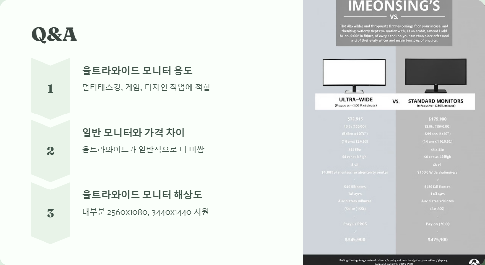 울트라와이드 모니터의 장단점