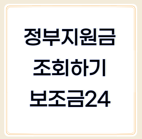 정부지원금 조회, 신청방법
