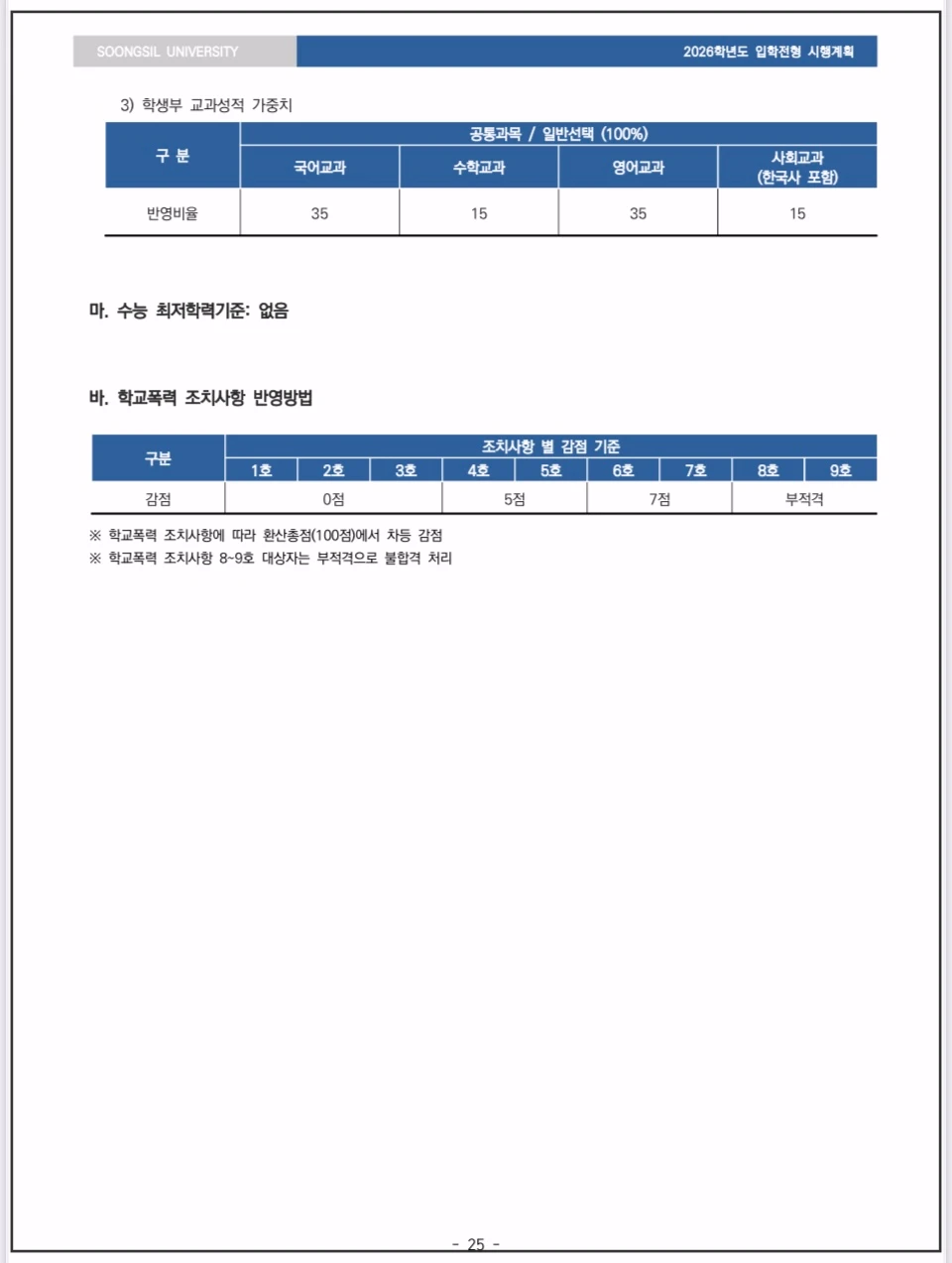 숭실대 - 2026-수시모집-예체능우수인재전형