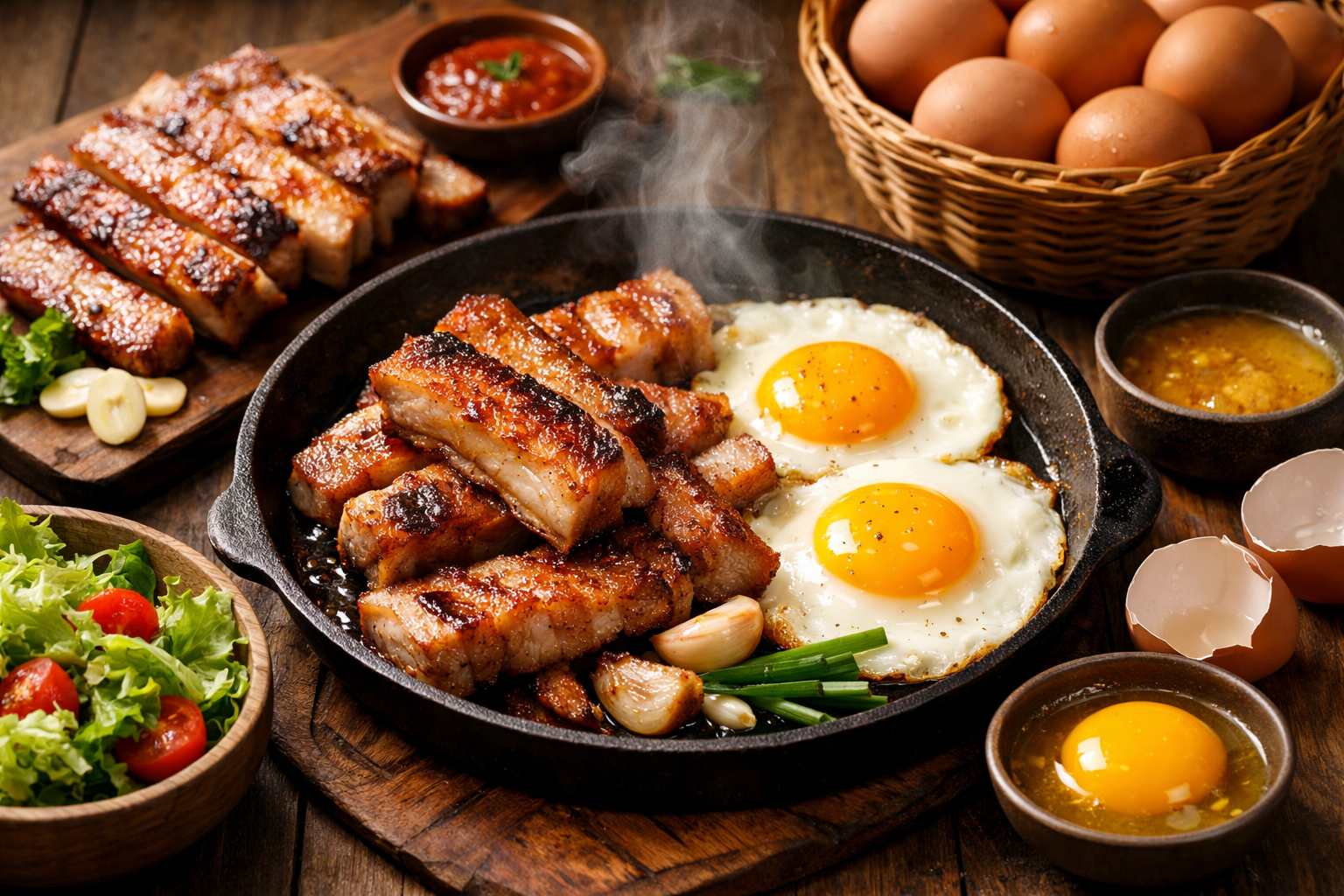 달걀과 삼겹살