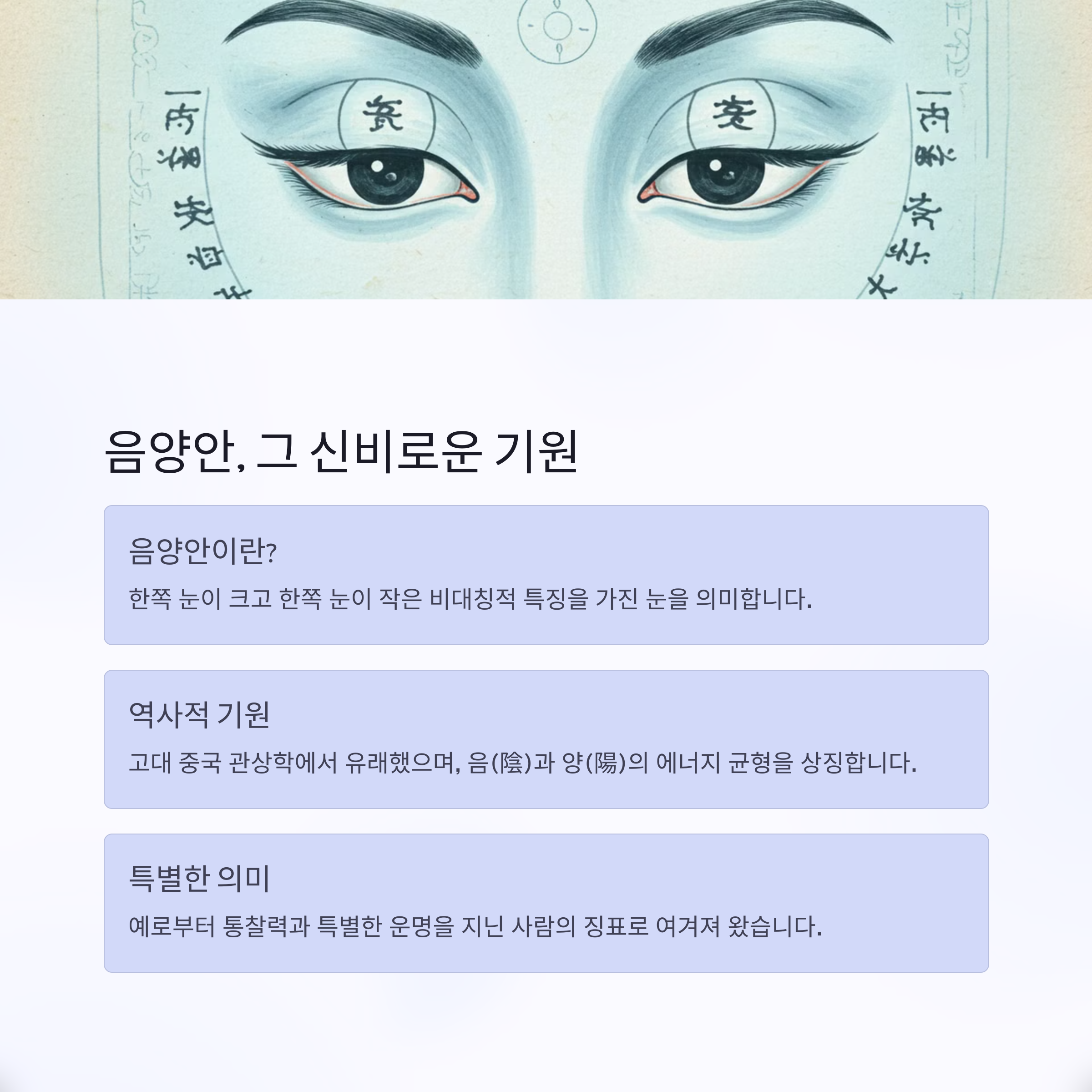 음양안의 뜻과 기원
