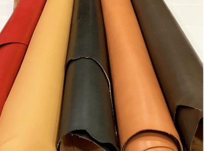 베지터블 태닝 말가죽 원단 사진