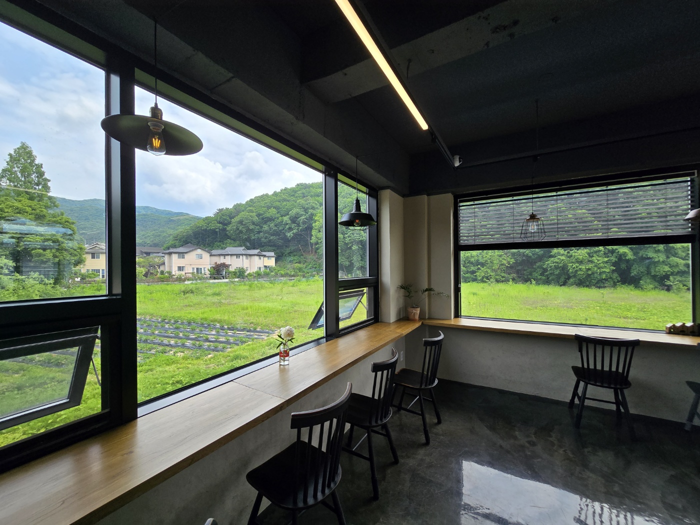 탁트인창에서 보이는 밭뷰