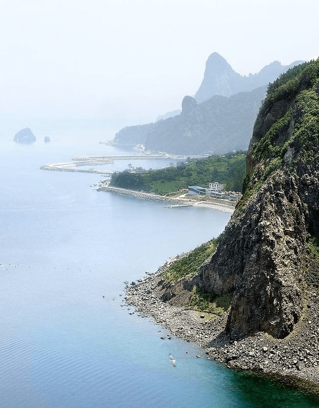 전망대에서 바라본 북면 해안