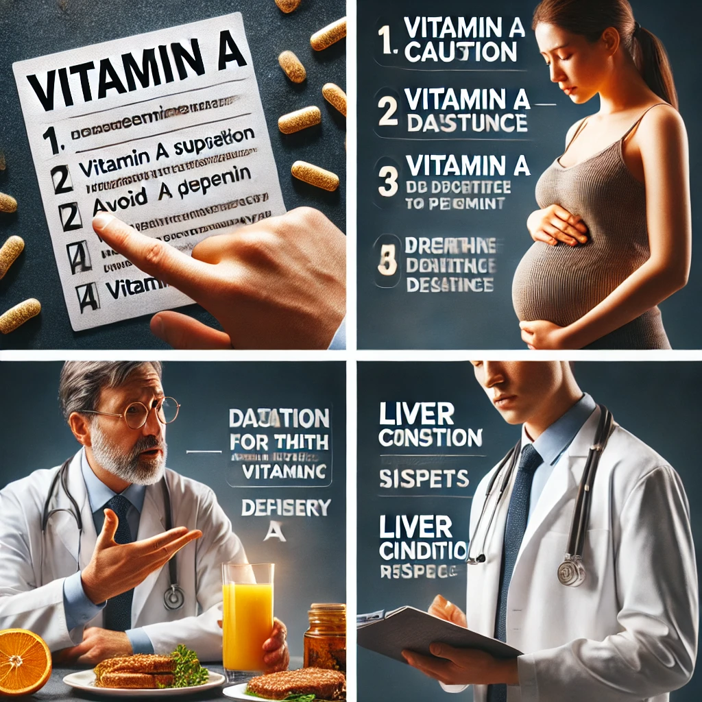 비타민 A 결핍 관련 주의사항