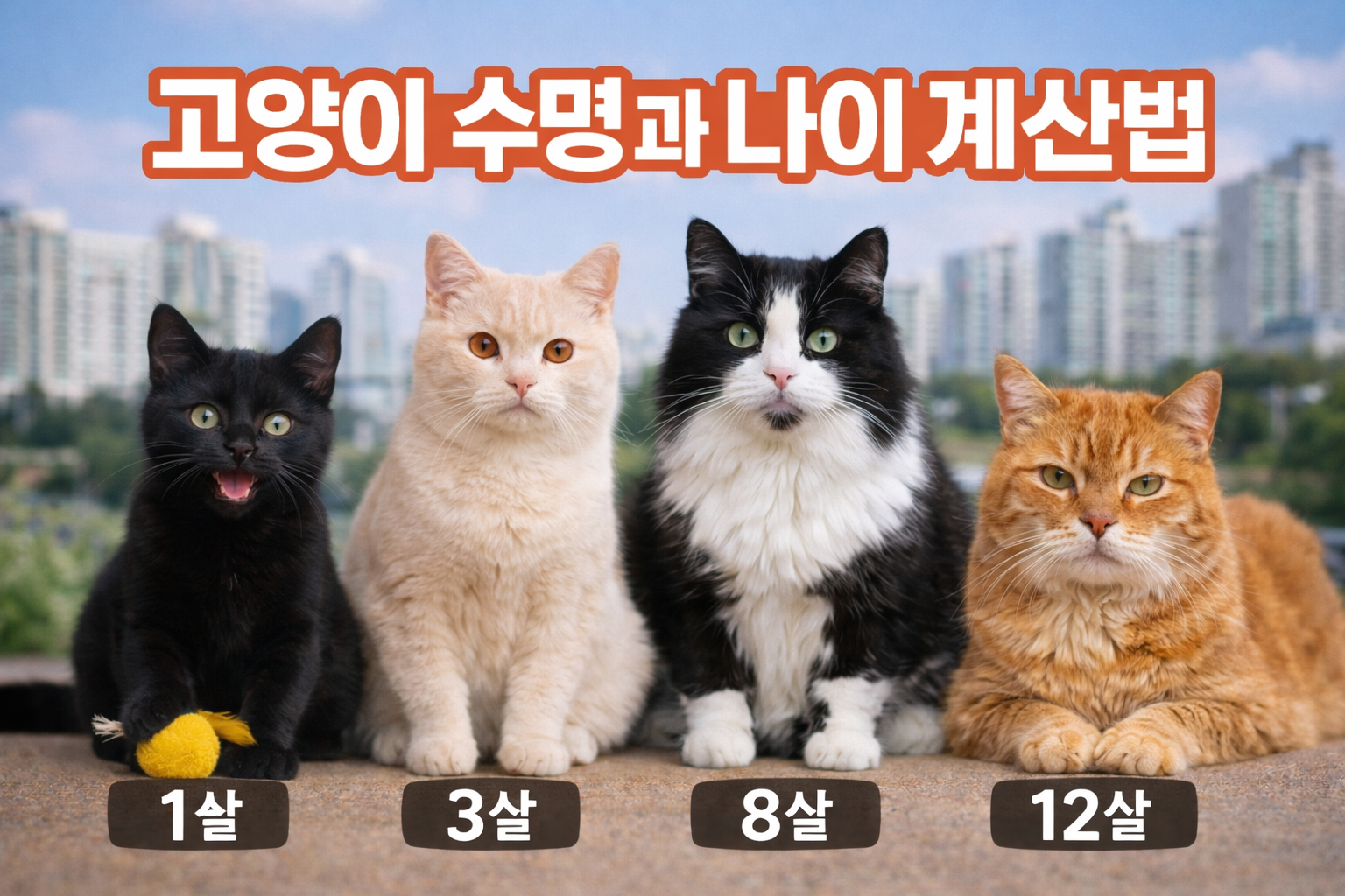 고양이 수명과 나이 계산법