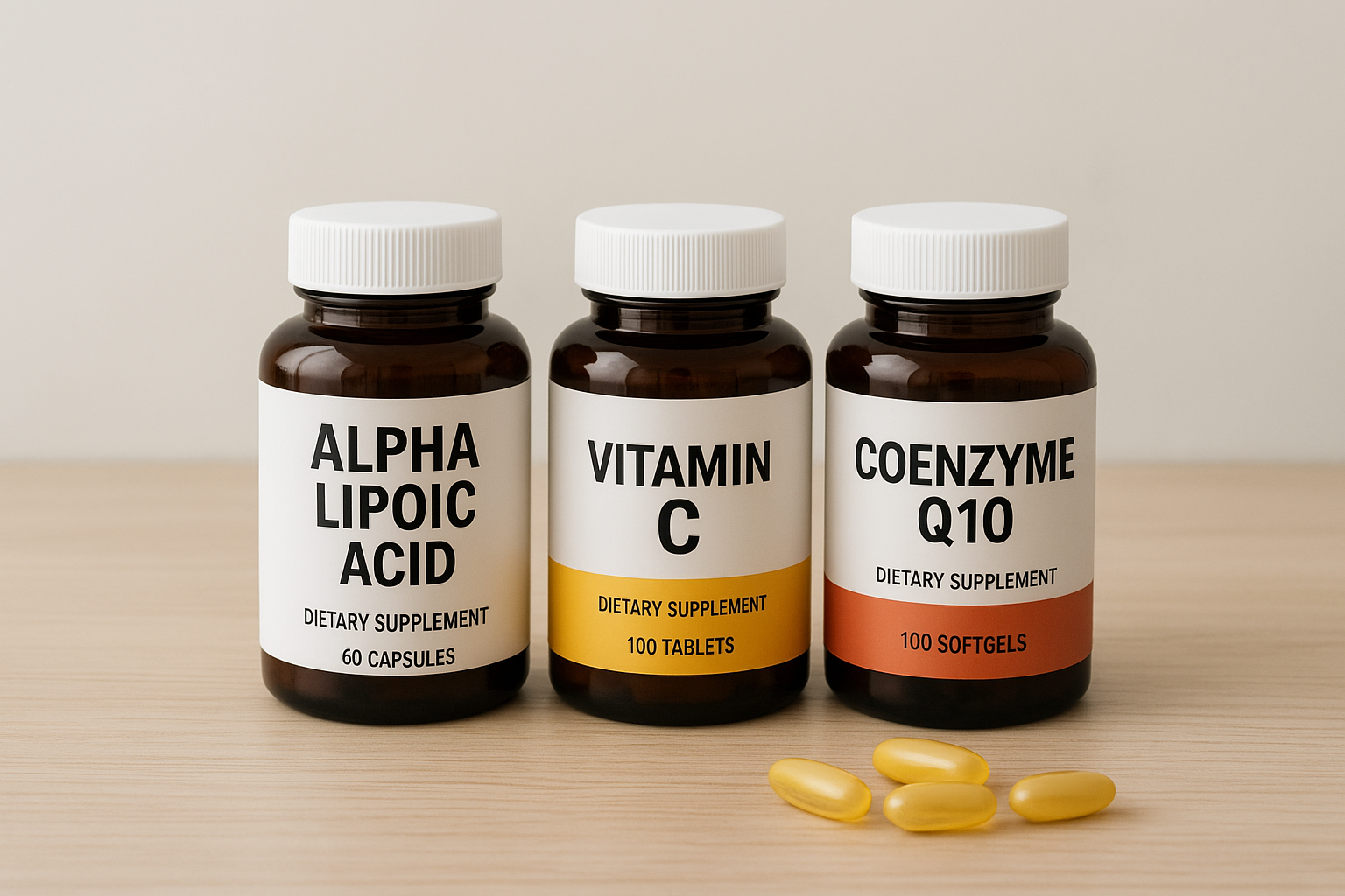 알파리포산, 비타민c, 코엔자임