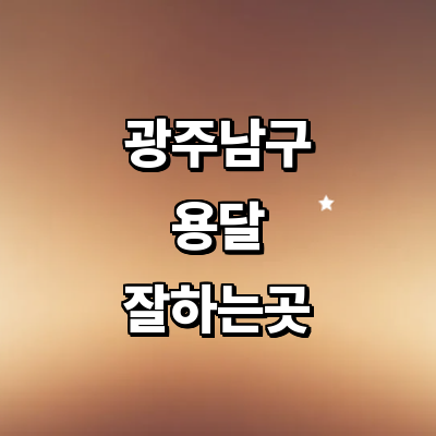 광주 남구 용달
