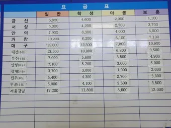 진안 시외버스터미널 시간표 예매 요금_3