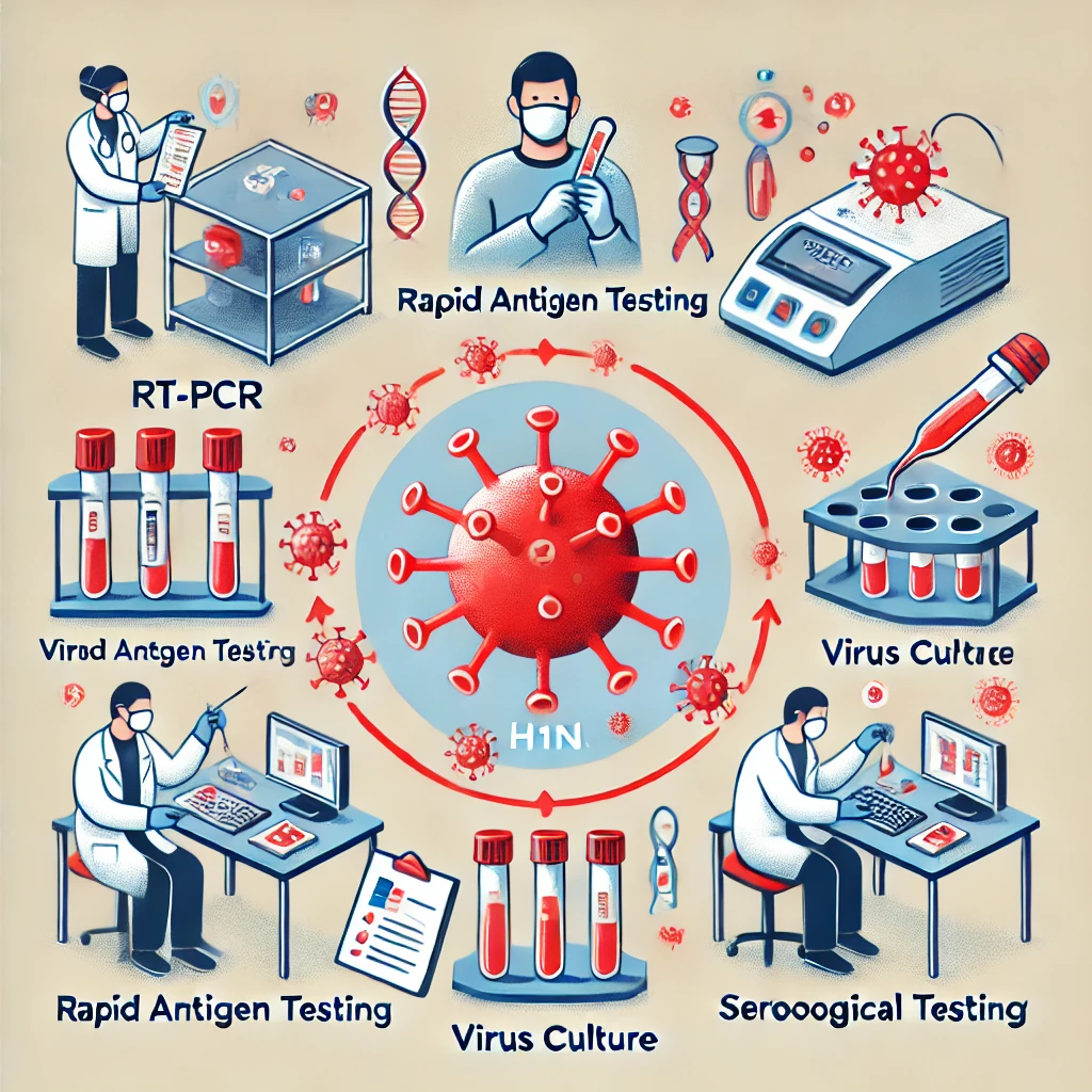 신종플루 증상, 진단 그리고 치료: 신종플루 진단
