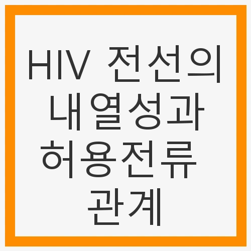 HIV 전선의 내열성과 허용전류 관계