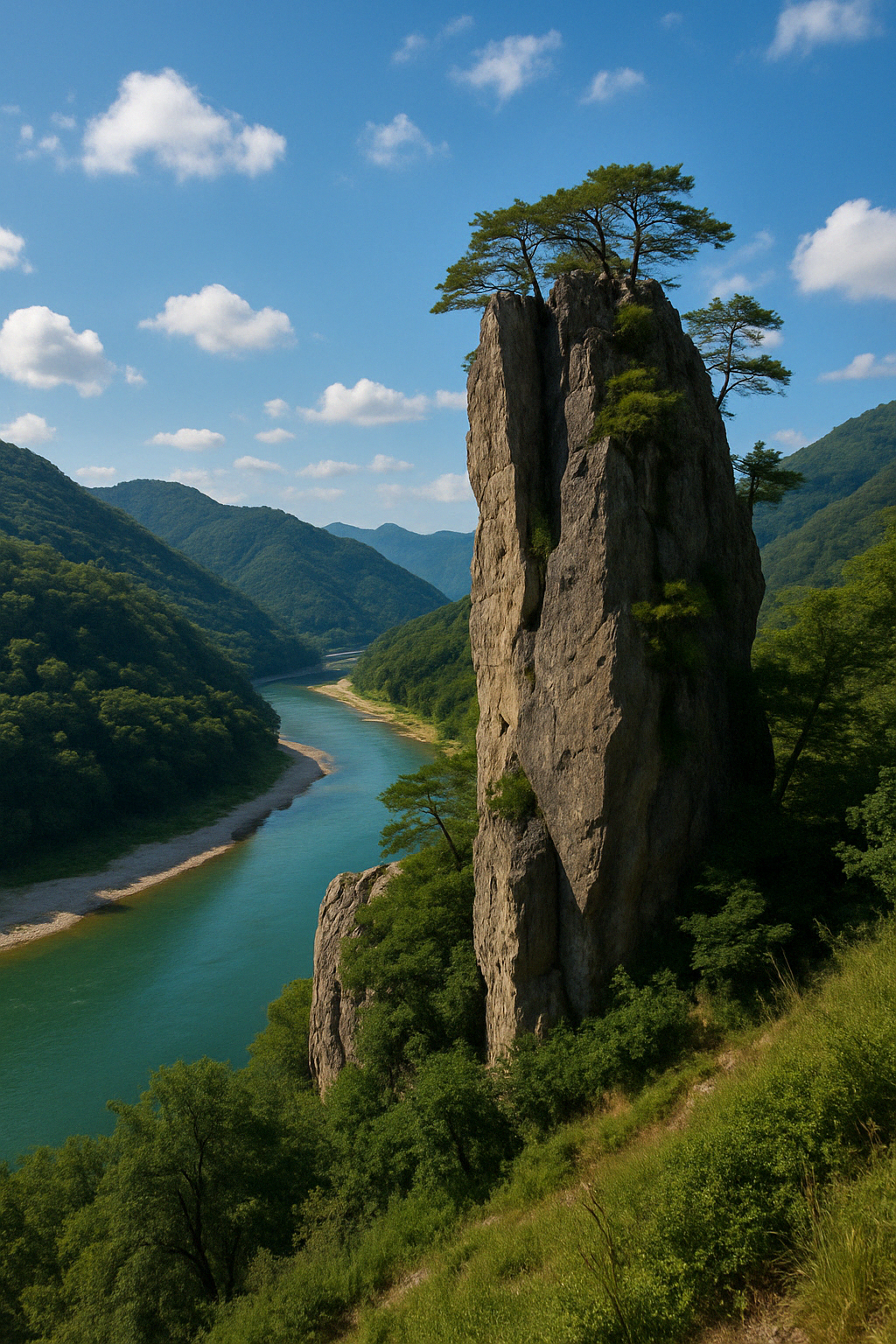 강원도 영월 선돌 사진