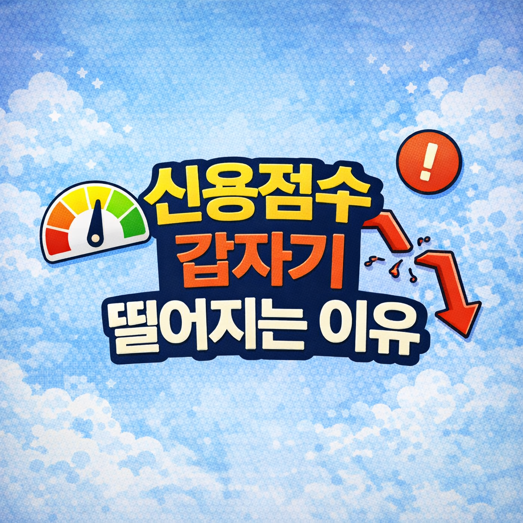 신용점수 갑자기 하락 이유