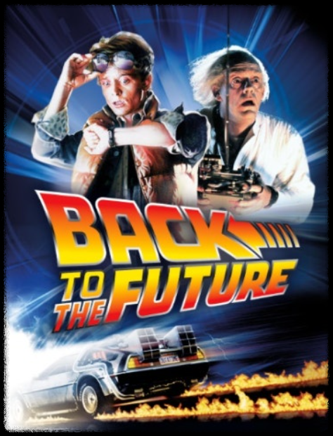 로버트 저메키스 감독과 스티븐 스필버그의 백 투 더 퓨처 영화 포스터