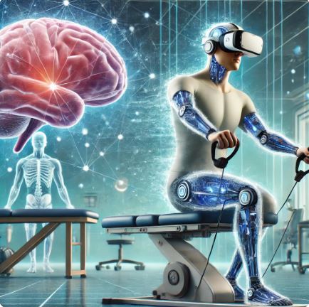 가상현실(VR) 재활 치료를 표현한 이미지