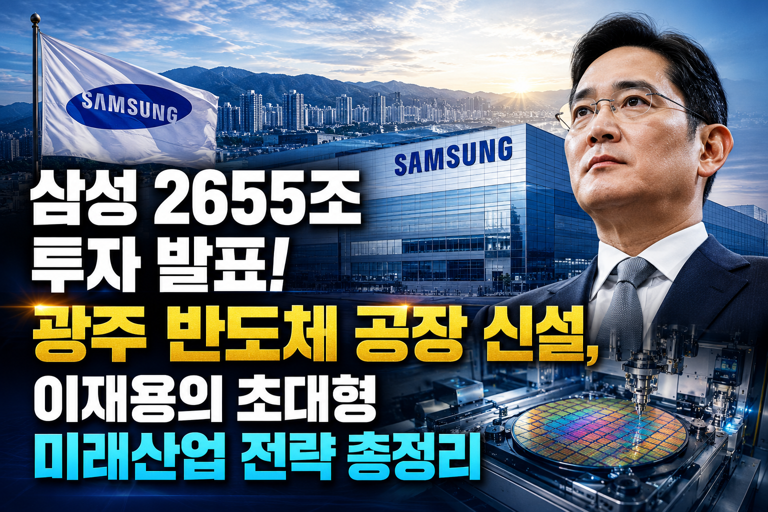 삼성 2655조 투자 발표! 광주 반도체 공장 신설, 이재용의 초대형 미래산업 전략 총정리 관련 사진