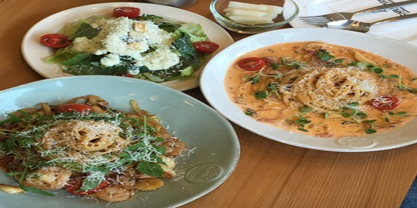 파스타와 각종 음식들