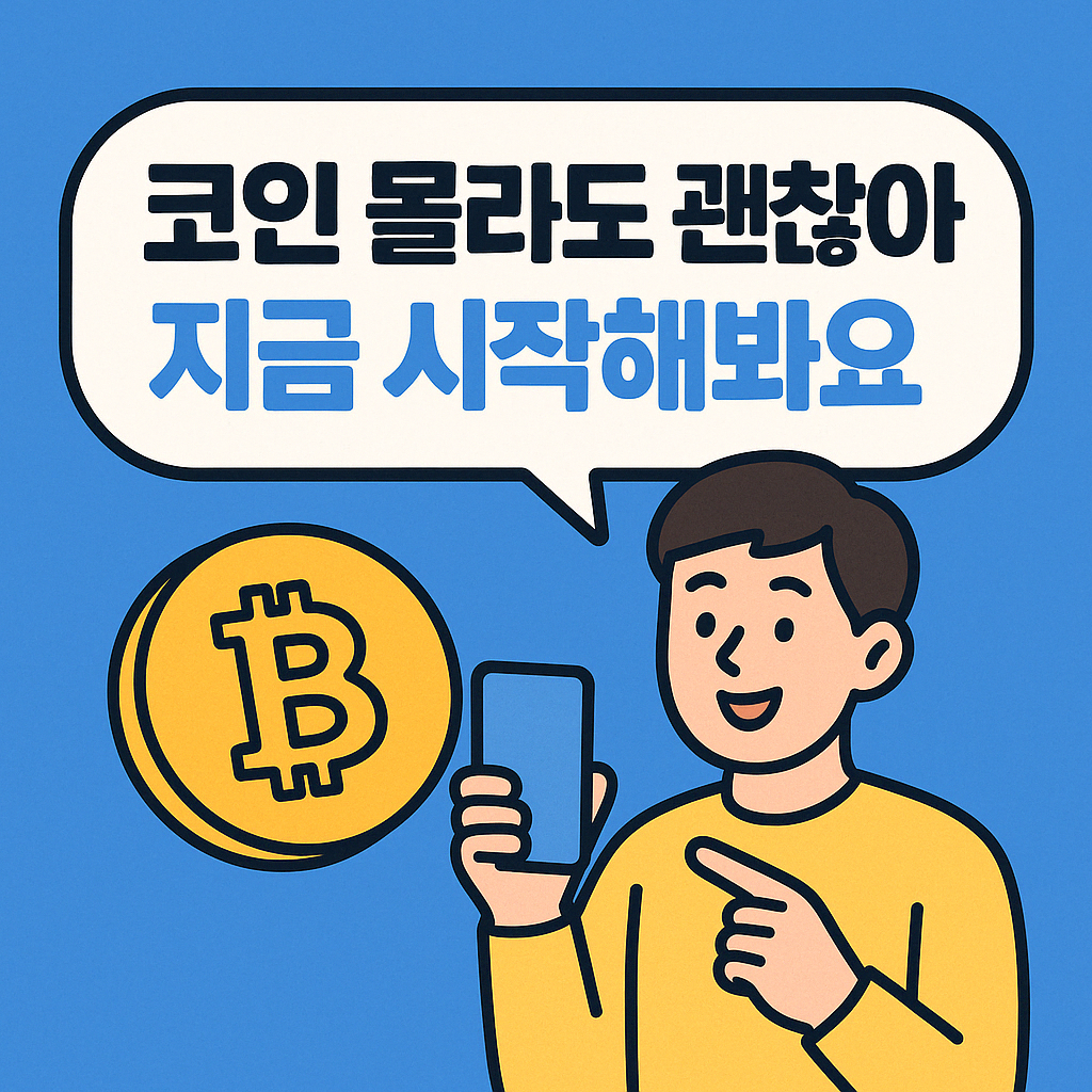 '코인 몰라도 괜찮아! 지금 시작해봐요'