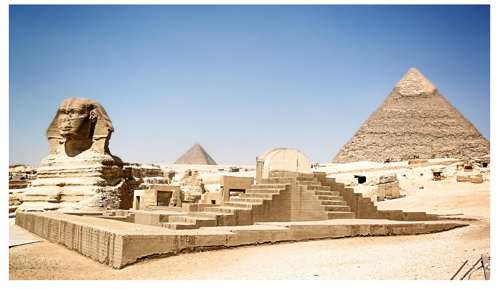 이집트-피라미드와 스핑크스 사진