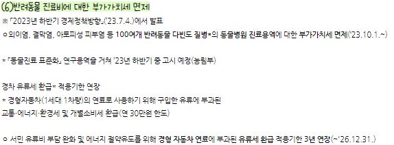 반려동물 진료비 부가가치세 면제