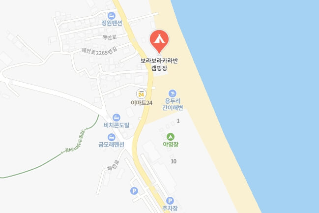 보라보라카라반-캠핑장-위치