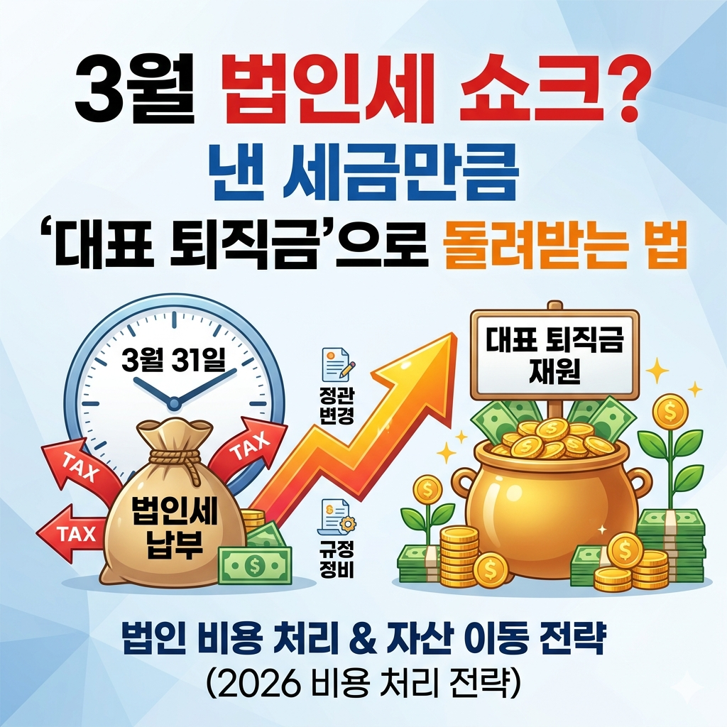 3월 법인세 쇼크? 낸 세금만큼 ‘대표 퇴직금’으로 돌려받는 법