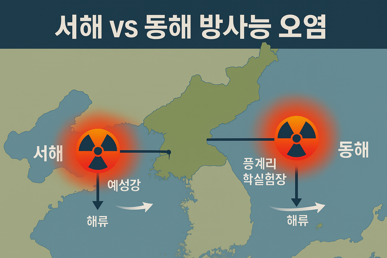 "서해&middot;동해 핵오염 비교"에 대한 이미지입니다.