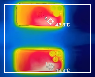 아이폰 15 프로, 프로맥스 와 아이폰14 발열 테스트 1차,2차,3차 실험사진