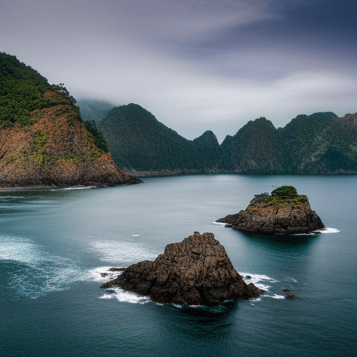 울릉도 거북바위 붕괴