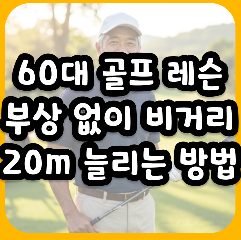60대 골프 레슨 부상 없이 비거리 20m 늘리는 현실적인 솔루션