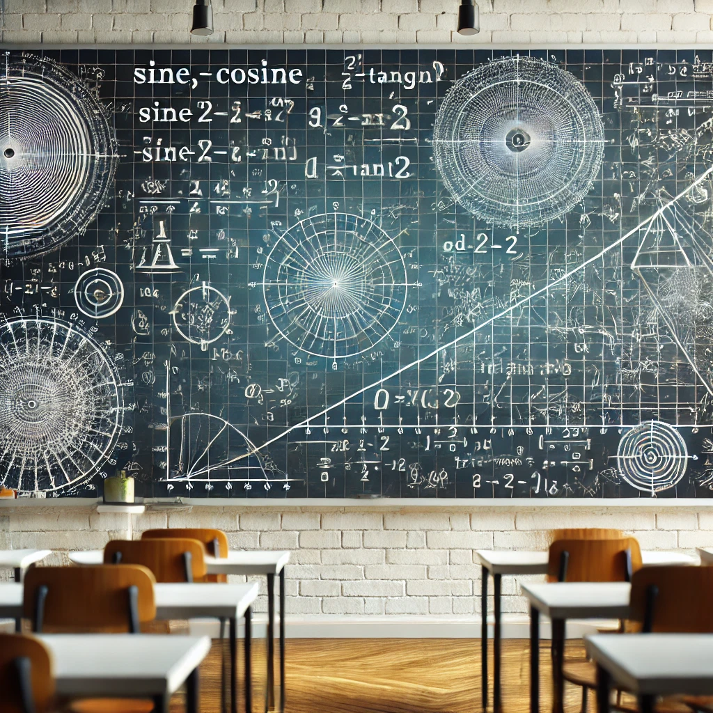 삼각함수에 대해 배워보는 시간 칠판 필기