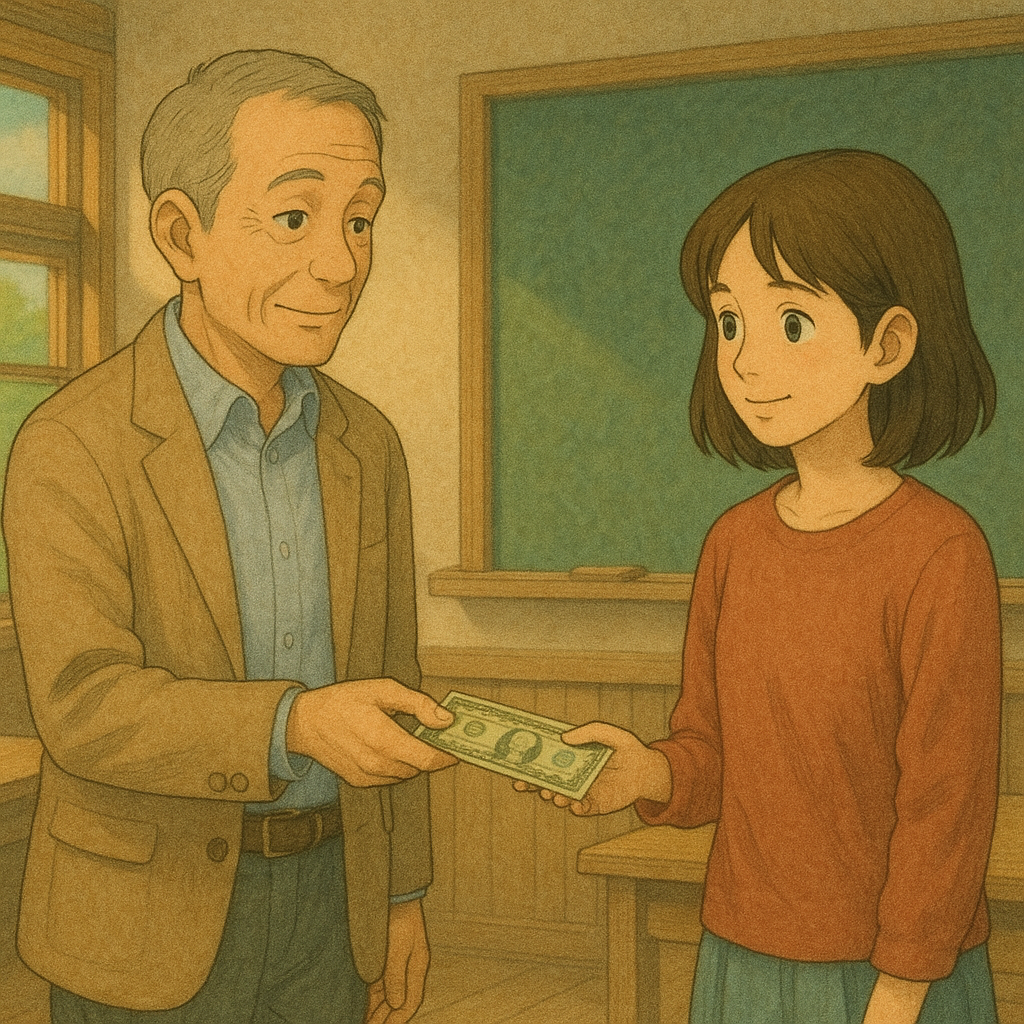 스승이나 선배에게 돈을 받는 꿈