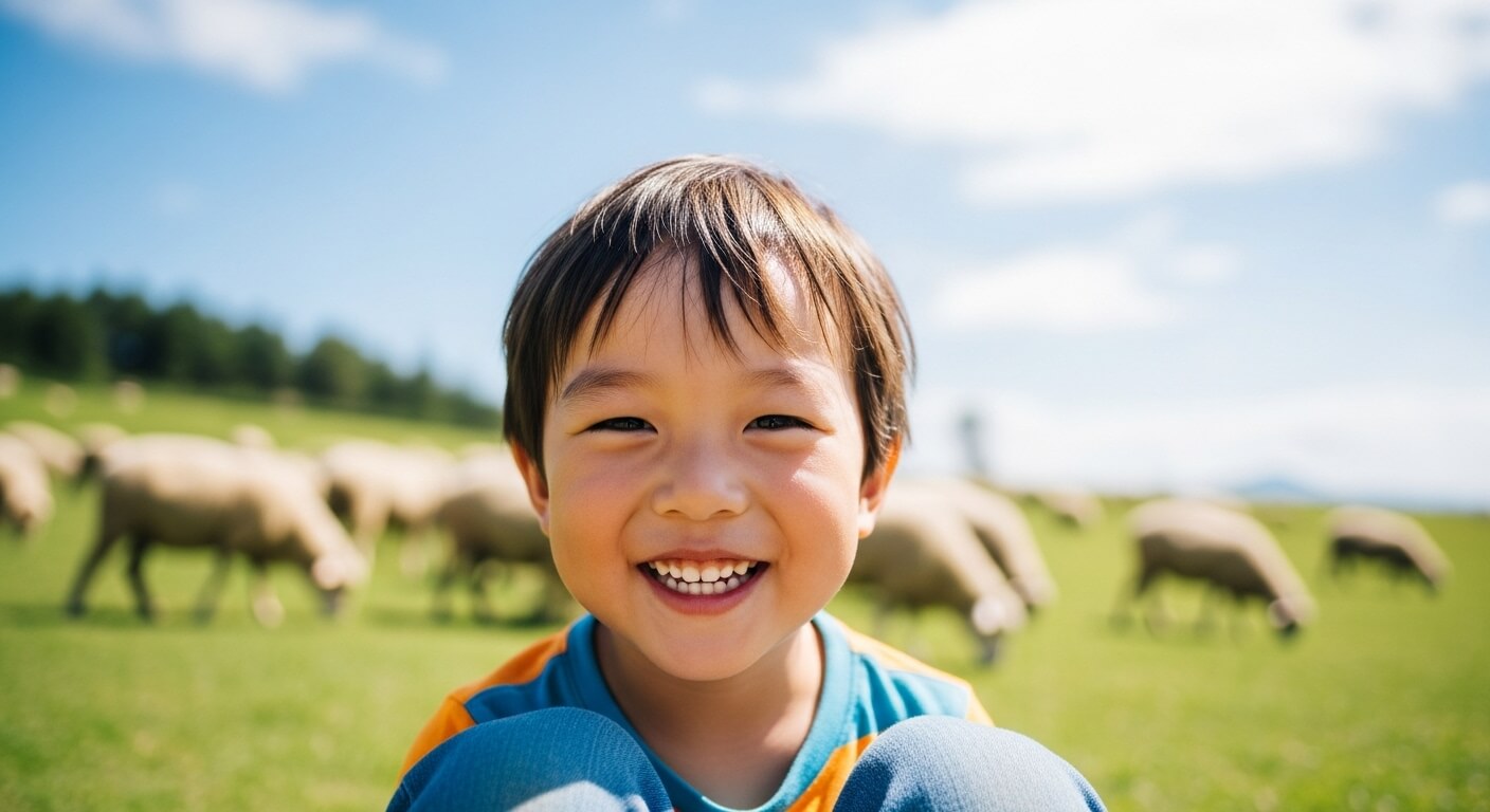 초등학교 여름방학 대관령 양떼목장