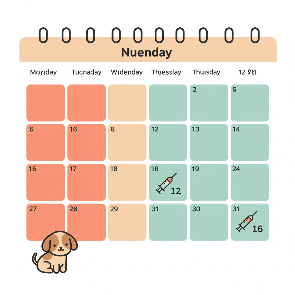 강아지 예방접종 필수 일정표