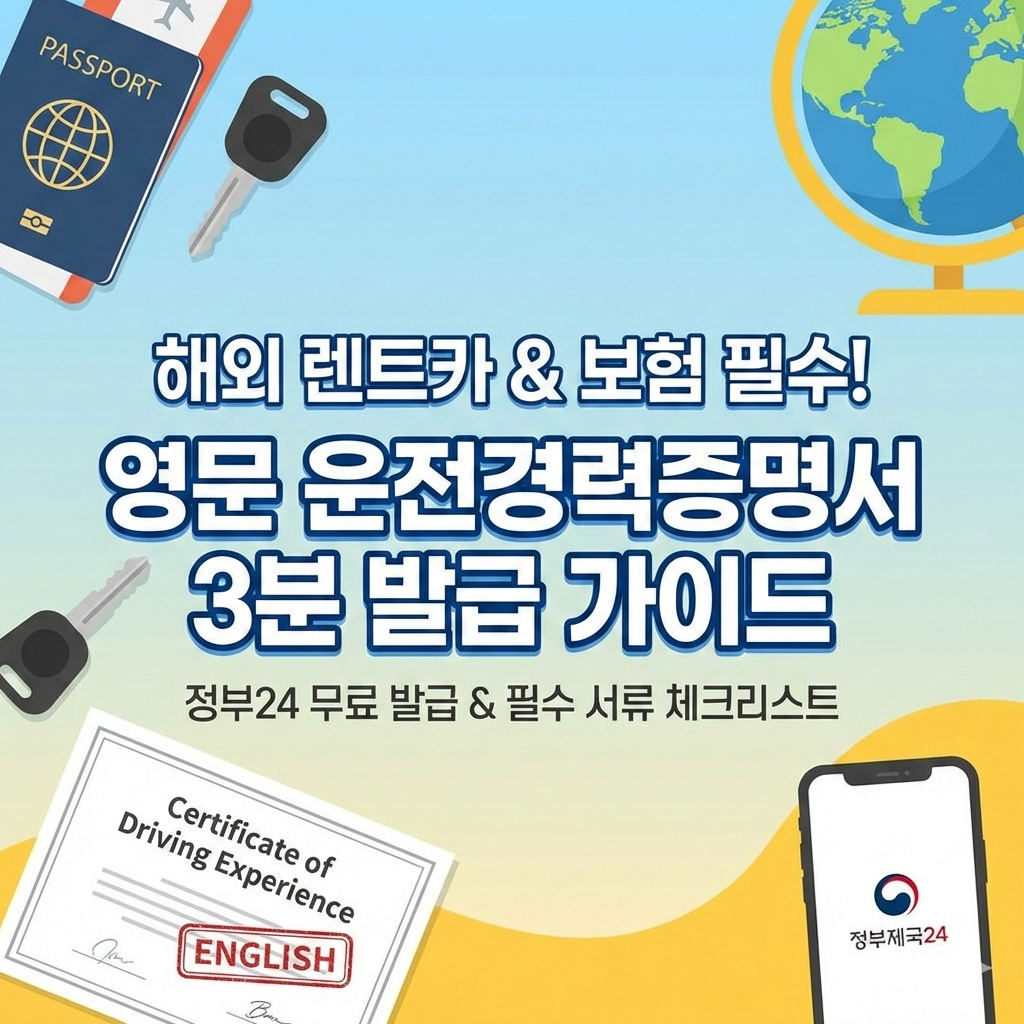 영문 운전경력증명서 발급 방법과 해외 렌트카 필수 서류 완벽 가이드