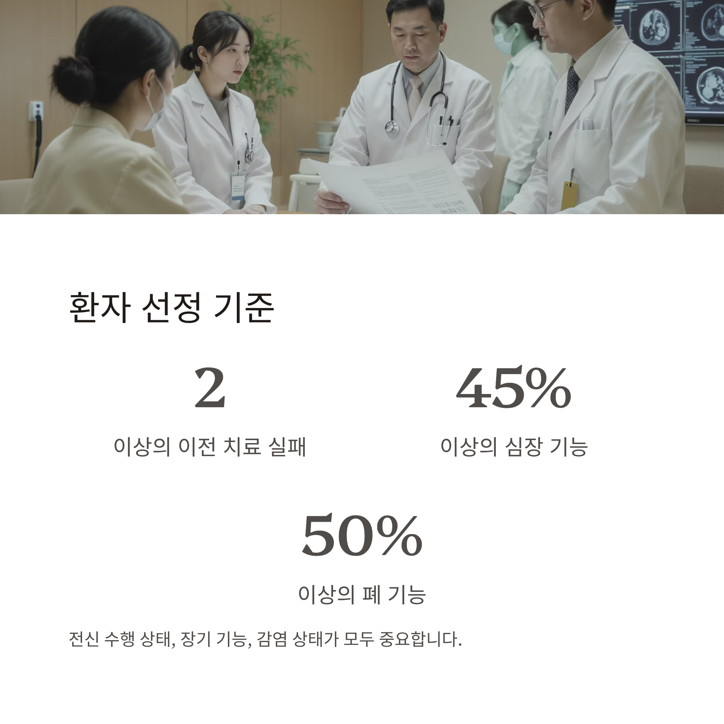 CAR-T 세포치료 대상자 선정 기준