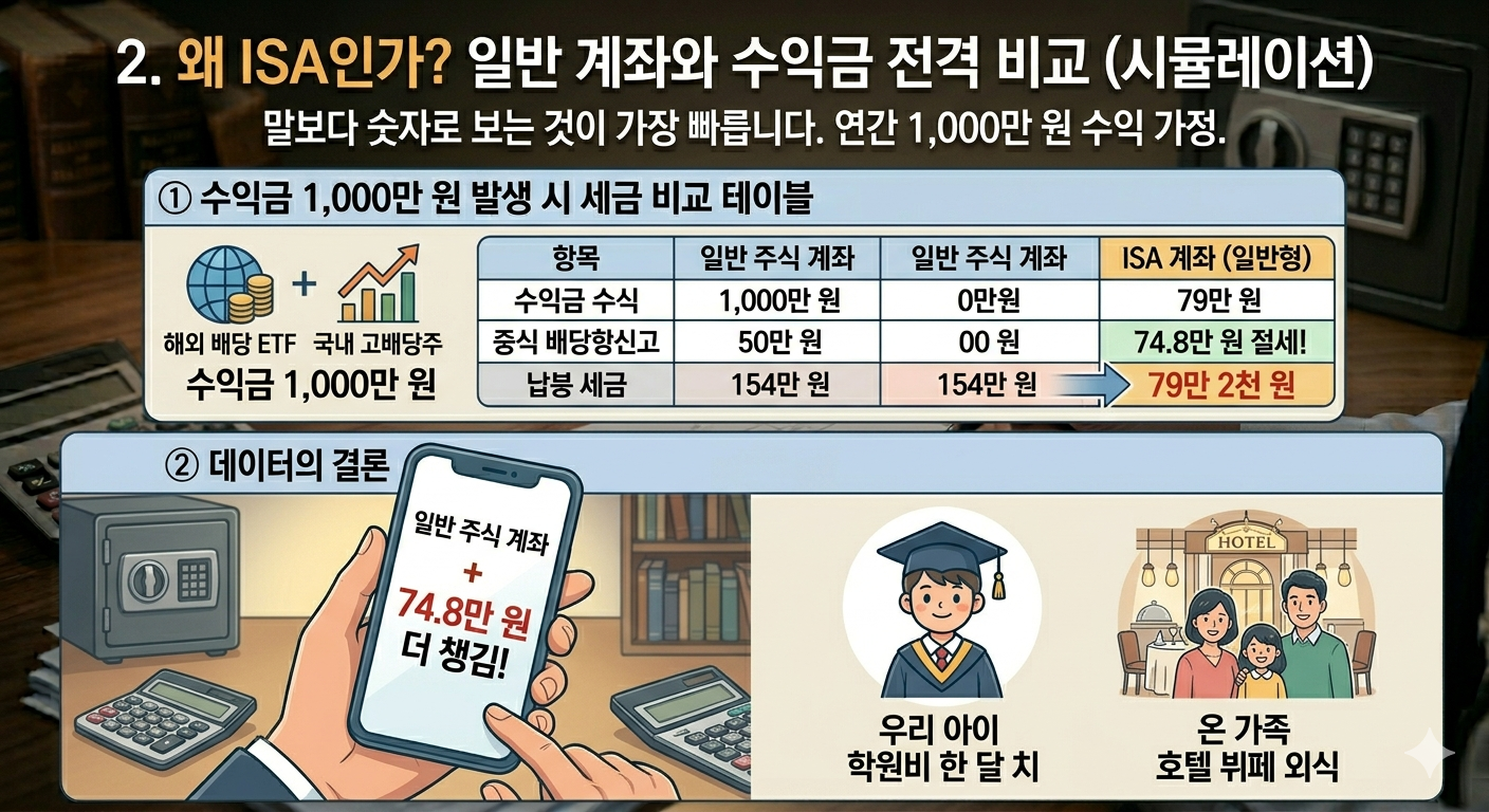 왜 ISA인가? 일반 계좌와 수익금 전격 비교 (시뮬레이션)